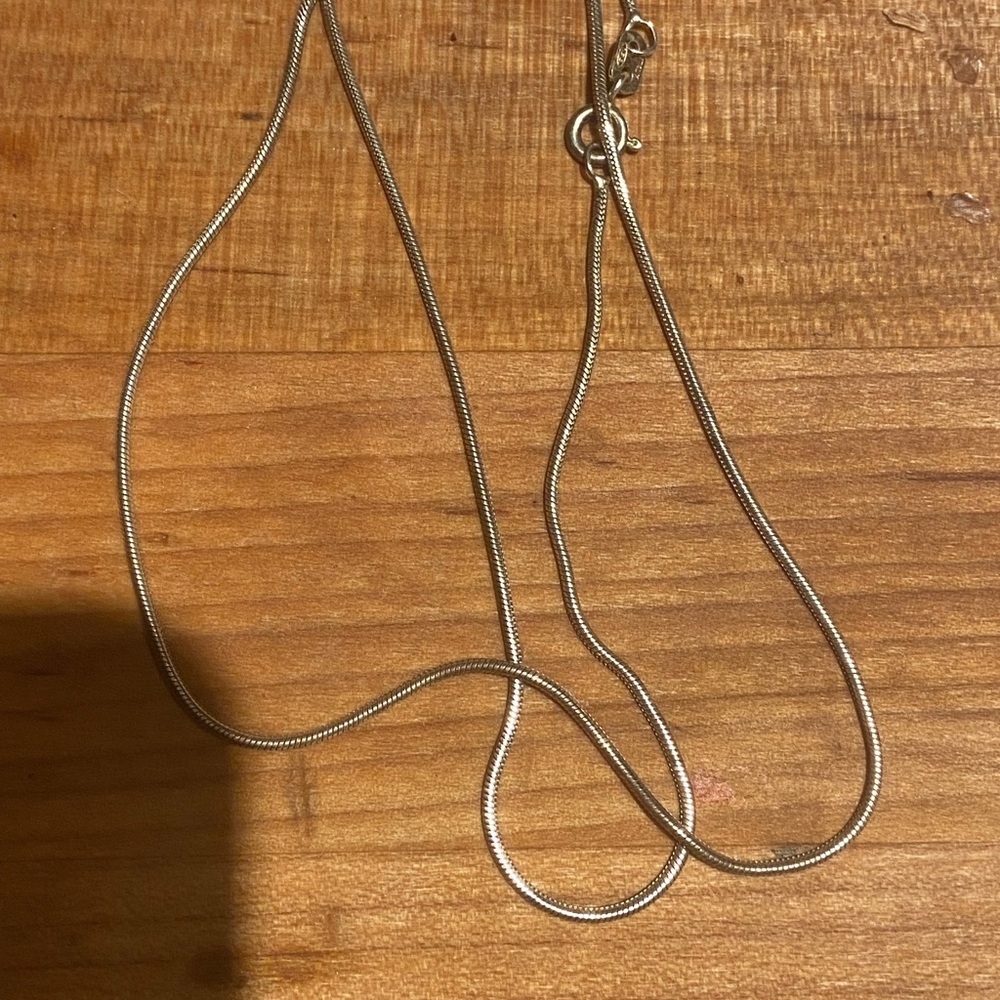 Sterling Silver Necklace - 20" Snake link chain